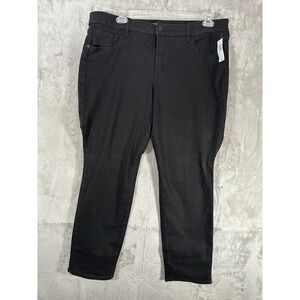 Old Navy Pants Womens Size 18 Black  Power Straight Casual New